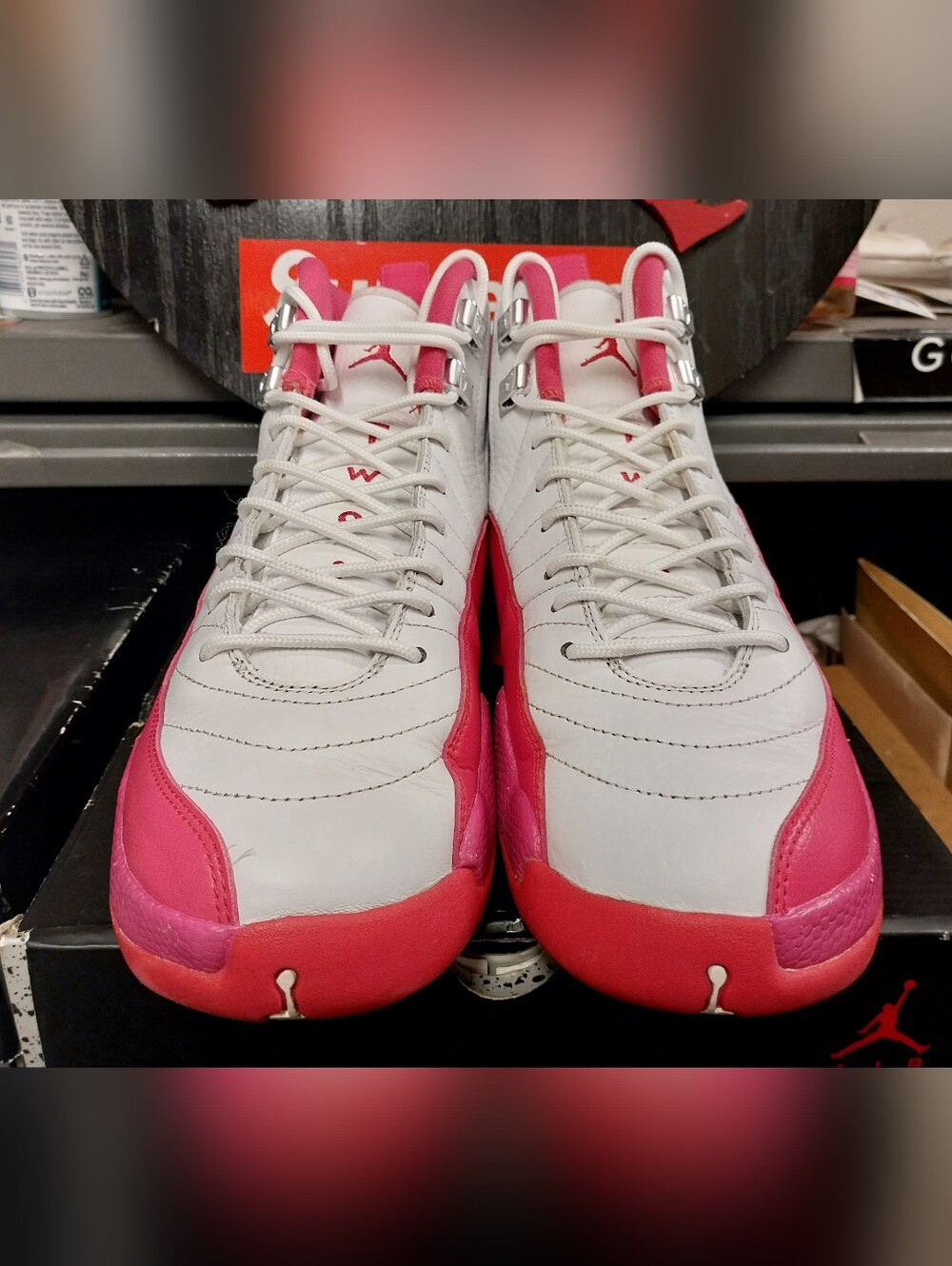 Retro Jordan 12 Dynamic Pink Size 8 Gradeschool